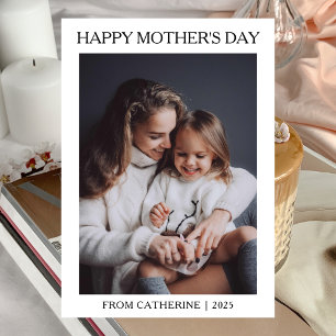 Cartão De Festividades Tipografia Serif Clássica Elegante Dia das Mães