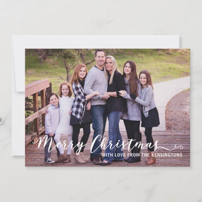 Cartão De Festividades Tipografia Simples de Natal Moderno (Frente)