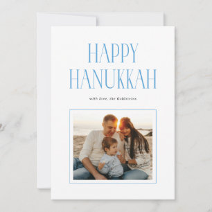 Cartão De Festividades Tipografia Simples Moderna Feliz Hanukkah Foto