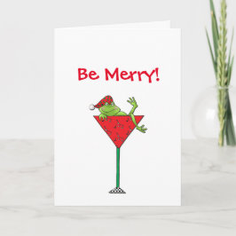 Cartão De Festividades Tipsy-tini's Frog