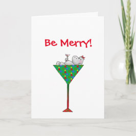 Cartão De Festividades Tipsy-tini's Hippo