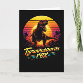 Cartão De Festividades Tiranossauro Rex