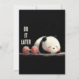 Cartão De Festividades Tired Panda Gym – Cute Funny Workout Art