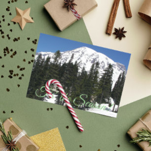 Cartão De Festividades Tis the Season Mount Rainier Photo