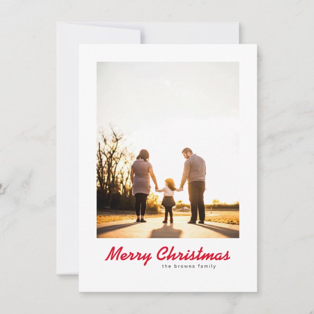 Cartão De Festividades Título da Família Personalizada Holly (Frente)