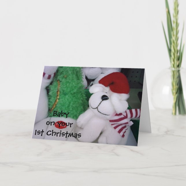 CARTÃO DE FESTIVIDADES TO BABY ON "YOUR FIRST CHRISTMAS" (Frente)