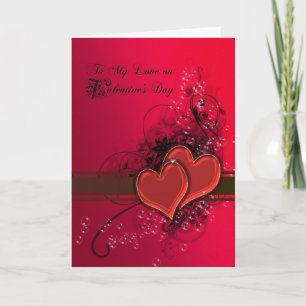 Cartão De Festividades To my Love: A stunning Valentine's card.