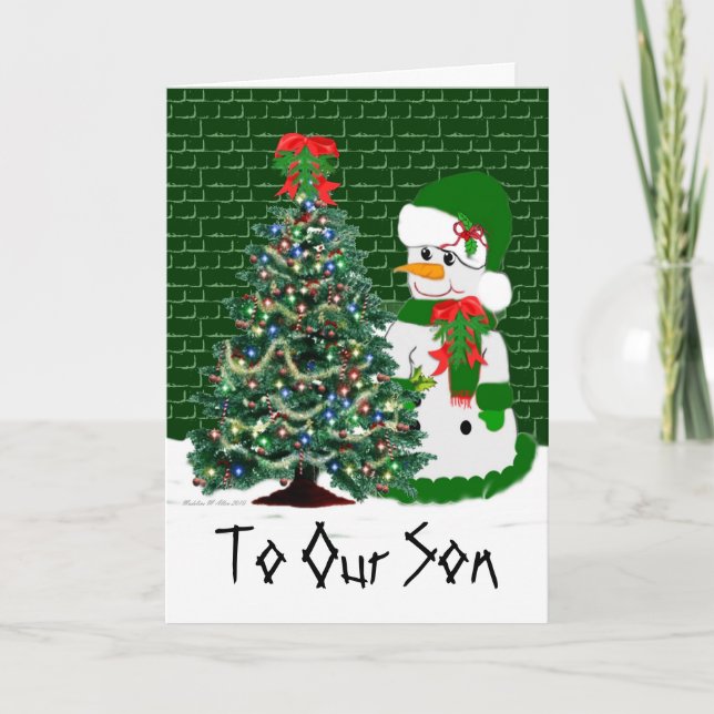 Cartão De Festividades To Our Son (Frente)