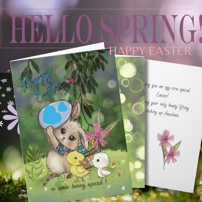 Cartão De Festividades To Some Bunny Special-Fun Easter Bunny  (To Some Bunny Special-Fun Easter Bunny Holiday Card)