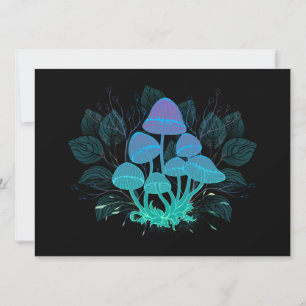 Cartão De Festividades Toadstools em arbustos