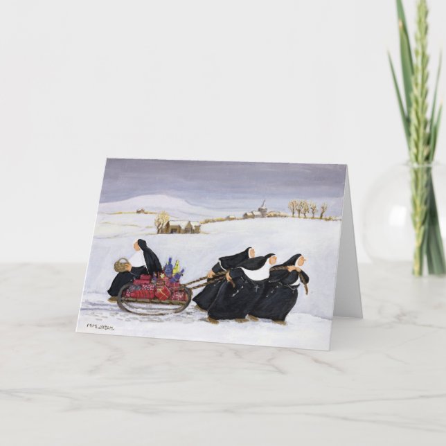 Cartão De Festividades Tobogganing 2 (Frente)