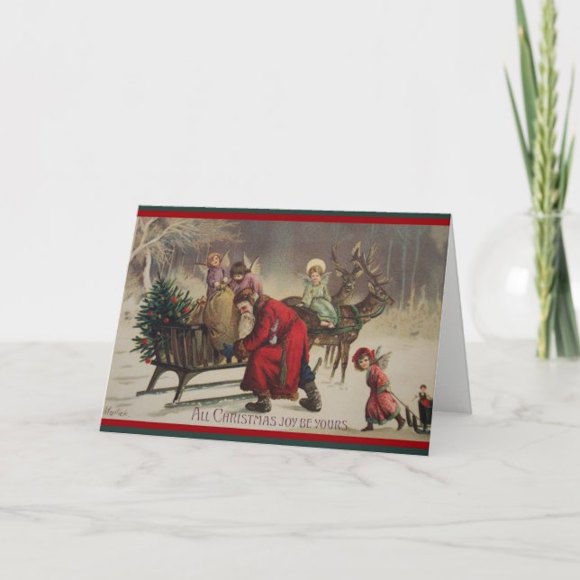 Cartão De Festividades Toda Alegria de Natal (Frente)