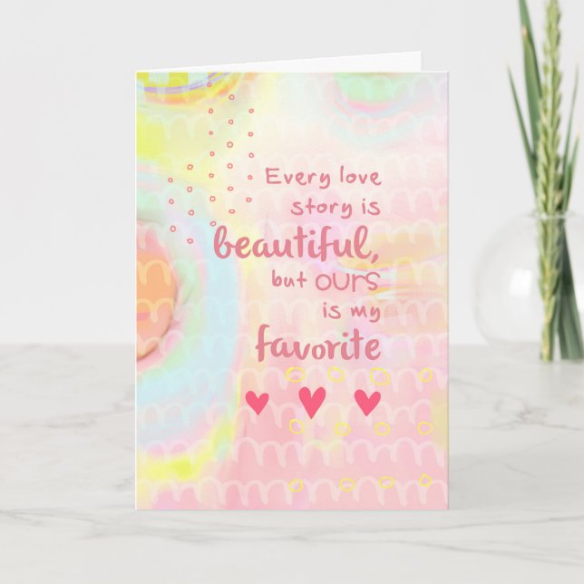 Cartão De Festividades Toda História De Amor É Bonita (Frente)