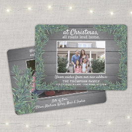 Cartão De Festividades Todas as estradas levam à mudança principal do end