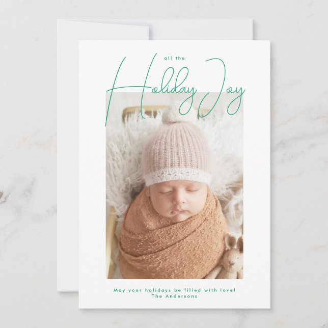 Cartão De Festividades Todas As Felizes Joy Trendy Roteiro Joy Foto (Frente)
