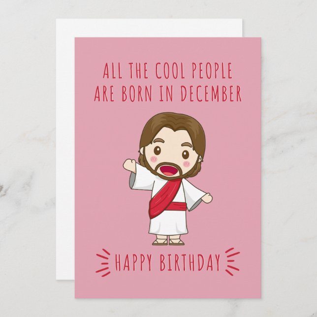 Cartão De Festividades Todas as Pessoas Legais Nasceram no Aniversário de (Frente/Verso)