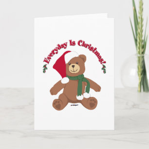 Cartão De Festividades Todo Dia É Natal! Urso de Natal