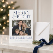 Toile de Inverno Azul Merry & Bright Personalizado