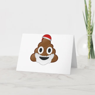 Cartão De Festividades Tombadilho engraçado Emoji do papai noel do Natal