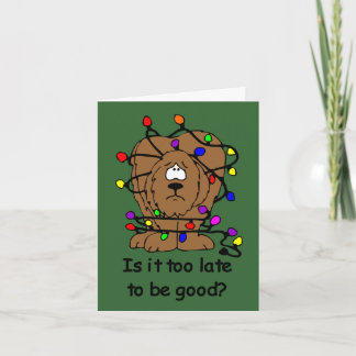 Cartão De Festividades Too late to be good? Christmas card