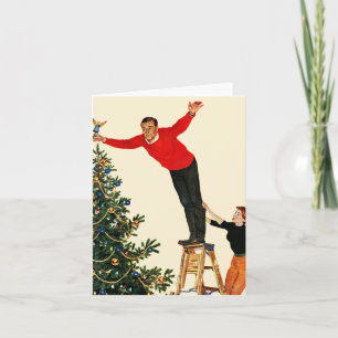 Cartão De Festividades Topping the Tree