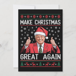 Cartão De Festividades Torne o Natal Grande Novamente Xmas Trump Pijama F