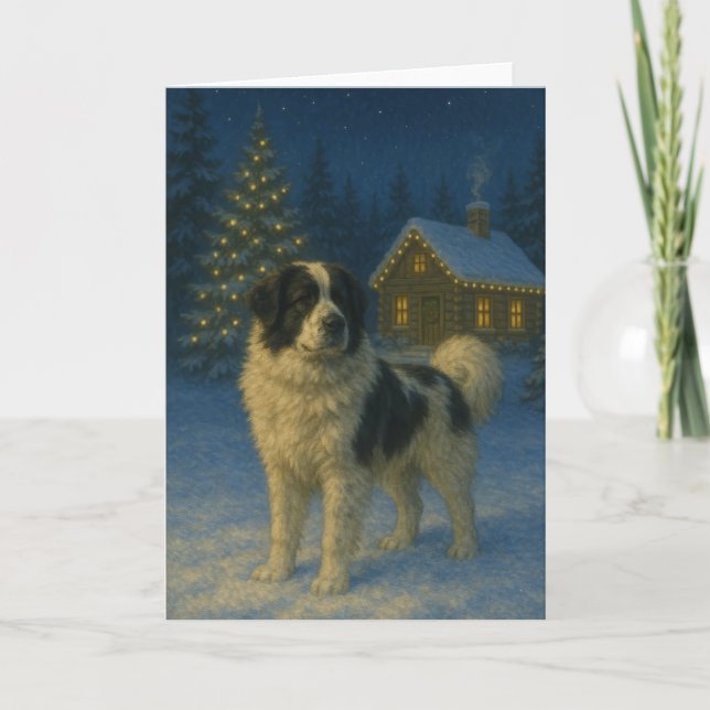 Cartão De Festividades Tornjak Dog Holiday Card (Frente)