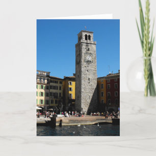 Cartão De Festividades Torre Apponale em Riva del Garda, Lago Garda, Itál