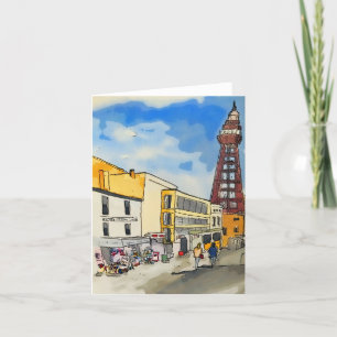 Cartão De Festividades Torre Blackpool Seaside