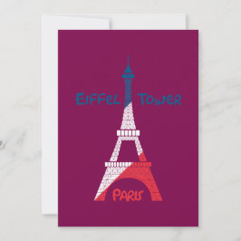 Cartão De Festividades Torre Eiffel