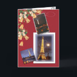 Cartão De Festividades Torre Eiffel, natal cintilante<br><div class="desc">Joyeux Noel,  de paris com amor,  cartões de natal com esboços Eiffle Tower & paris cintilantes,  mostram que você se importa o suficiente para enviar saudações encantadoras,  dentro de trabalho de arte refinada e desligamento,  foto digital original e ilustração por judithchengart</div>