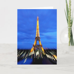 Cartão De Festividades Torre Eiffel Paris França