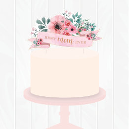 Cartão De Festividades Torta Floral para o Dia das Mães Topper/Carta de A