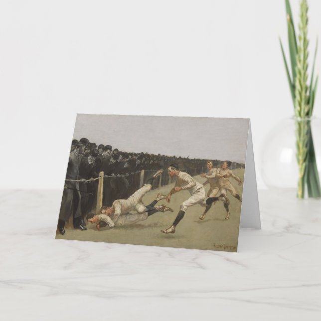 Cartão De Festividades Touchdown, Yale vs. Princeton, Thanksgiving Day, (Frente)