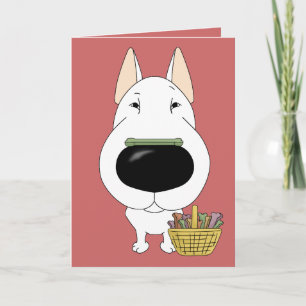 Cartão De Festividades Touro Terrier - Caça-Ossos-Páscoa, Alguém?