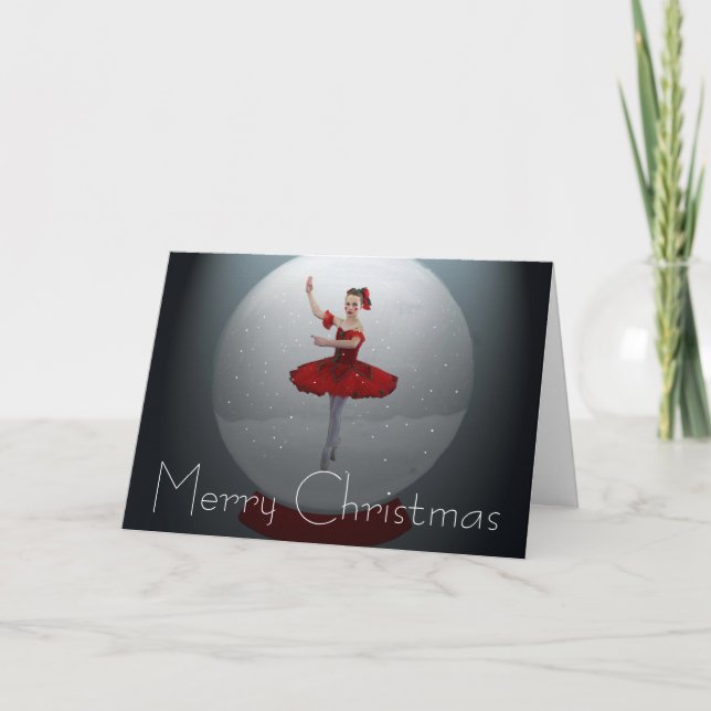 Cartão De Festividades Toyland Ballerina Christmas Greeting Card (Frente)