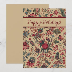 Cartão De Festividades Trabalho de Agulha Antigo Floral Vintage para Móve