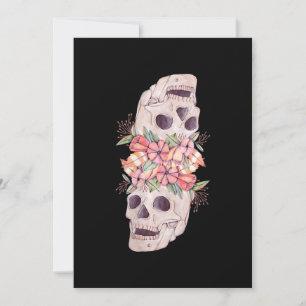Cartão De Festividades Trabalho de Arte de Pintura na Cabeça Floral do C