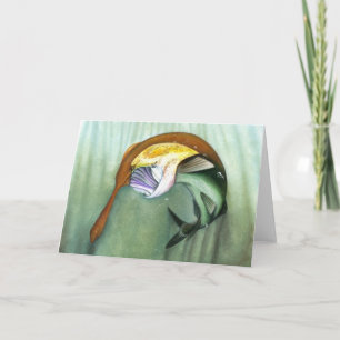 Cartão De Festividades Trabalho de arte de vitória das crianças: peixe