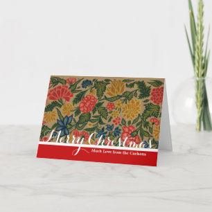 Cartão De Festividades Trabalho de arte do Jardim Floral Designer Vintage