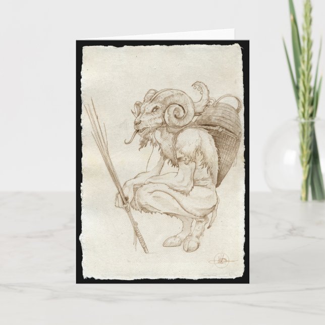 Cartão De Festividades Traditional Krampus Card (Frente)