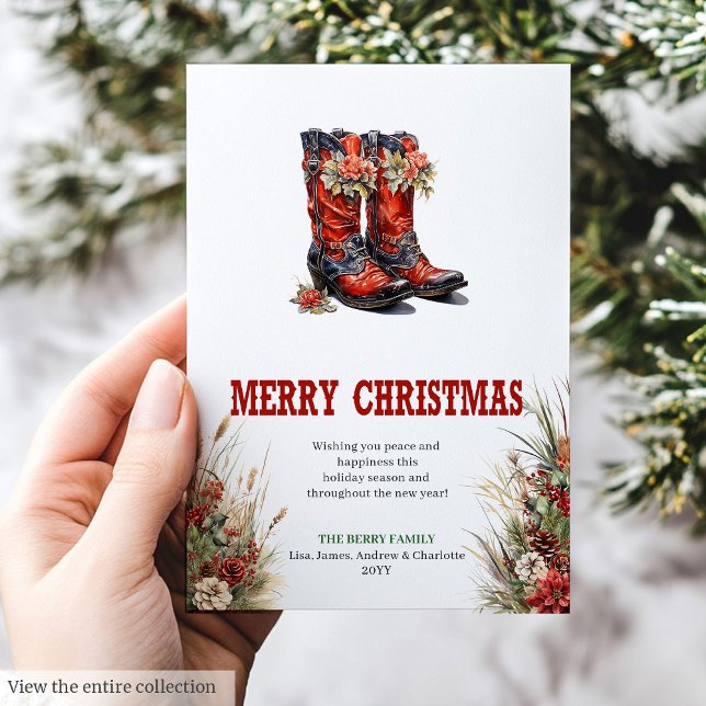 Cartão De Festividades Traditional Western Christmas greeting card (Traditional Western Christmas greeting card

)