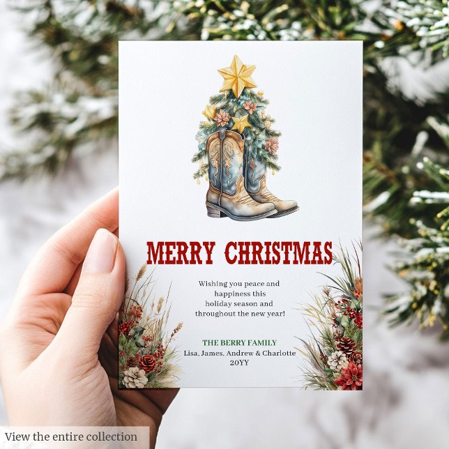Cartão De Festividades Traditional Western Christmas greeting card (Traditional Western Christmas greeting card

)