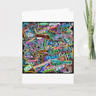 Cartão De Festividades tradução do international da paz dos grafites