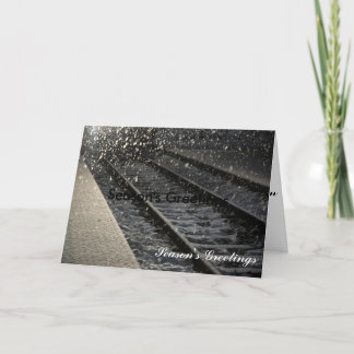 Cartão De Festividades Train Station in Winter