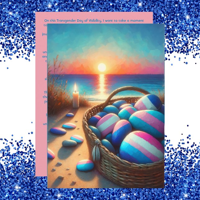 Cartão De Festividades Transgênero Dia da Visibilidade Eu Vejo Você (TDOV, Trans, Transgender, Day of Awareness, Card, Queer, Greeting)