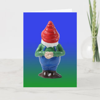 Cartão De Festividades Traseiro de Gnome em pé