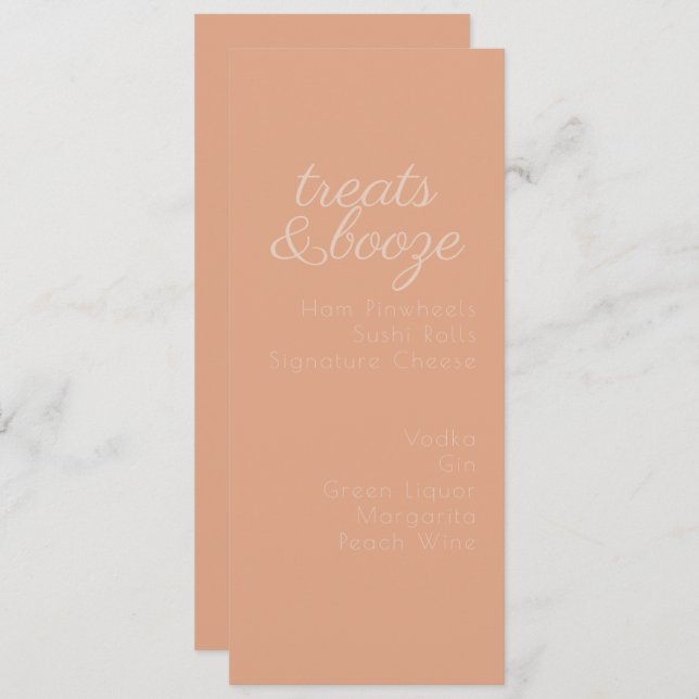 Cartão De Festividades Tratamentos Minimalistas Bebem Tons Terrestres (Frente/Verso)