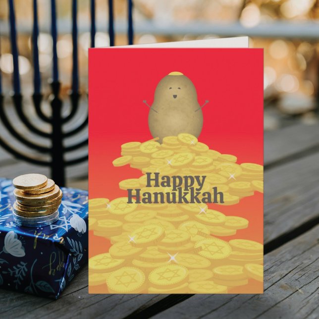Cartão De Festividades Trava e Gelt Hanukkah Card (Criador carregado)