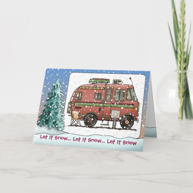 Cartão De Festividades Travco RV Camper Holiday Cards (Frente)